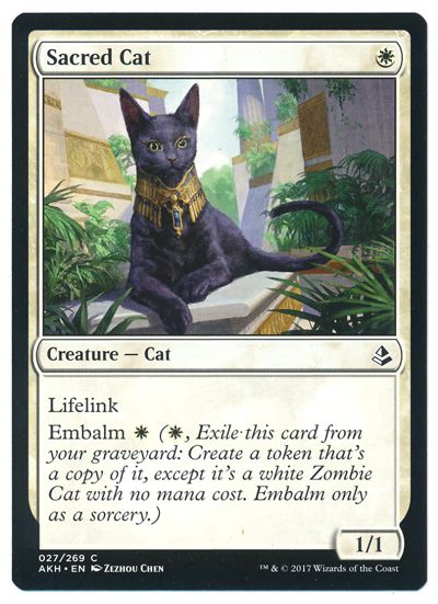 聖なる猫 Sacred Cat 英語版 Mtg Akh コモン カーナベル
