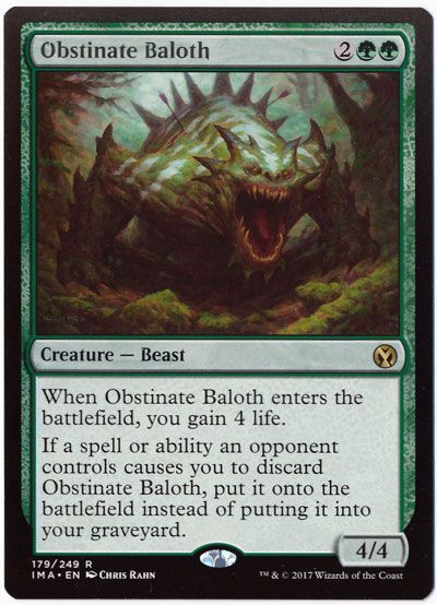 特価ブランド MTG】 強情なベイロス/Obstinate の IMA/レア Baloth(英語版) マジック：ザ・ギャザリング
