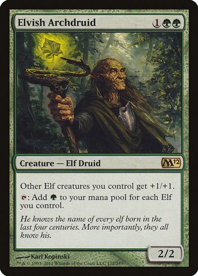MTG】 エルフの大ドルイド/Elvish Archdruid(英語版) M12/レア