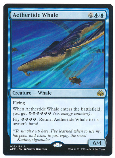 霊気海嘯の鯨 Aethertide Whale 英語版 レア Aer マジック ザ ギャザリング通販カーナベル