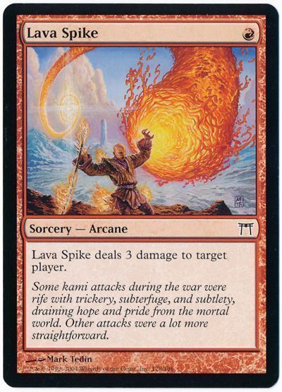 溶岩の撃ち込み Lava Spike 英語版 Mtg Chk コモン カーナベル