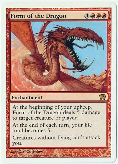 MTG】 ドラゴン変化/Form of the Dragon(英語版) 9ED/レア の
