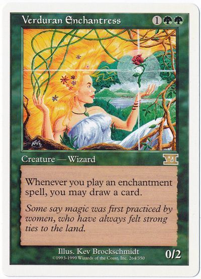新緑の女魔術師/Verduran Enchantress(英語版)