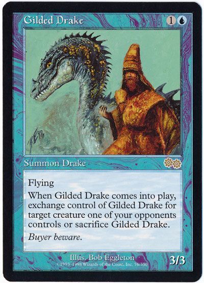 MTG　金粉のドレイク/Gilded Drake　USG　英語取り置き不可