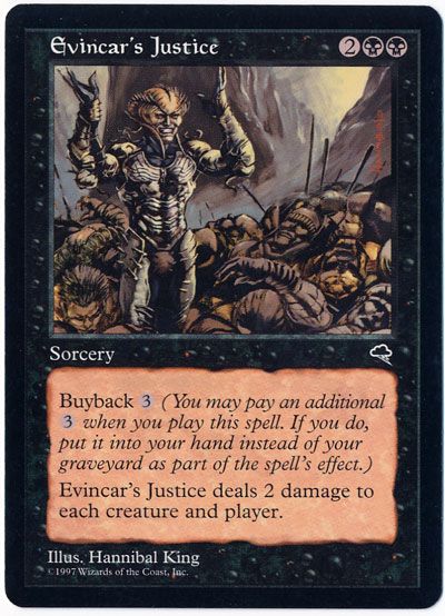 エヴィンカーの正義 Evincar S Justice 英語版 Mtg Tmp 黒 カーナベル