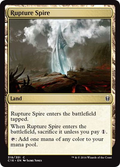 断ち割る尖塔 Rupture Spire 英語版 Mtg 統率者 コモン カーナベル