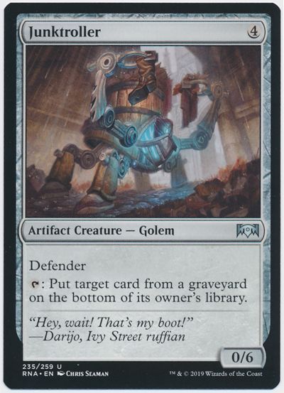 ごみ引きずり Junktroller 英語版 アンコモン Rna マジック ザ ギャザリング通販カーナベル