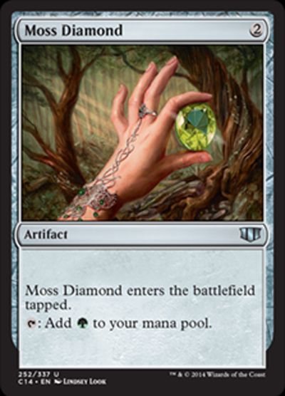 苔色のダイアモンド Moss Diamond 英語版 アンコモン 統率者