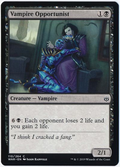 日和見吸血鬼 Vampire Opportunist 英語版 Mtg War コモン カーナベル