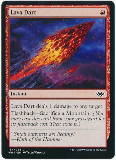 溶岩の投げ矢 Lava Dart 英語版 Mtg Mh1 コモン カーナベル