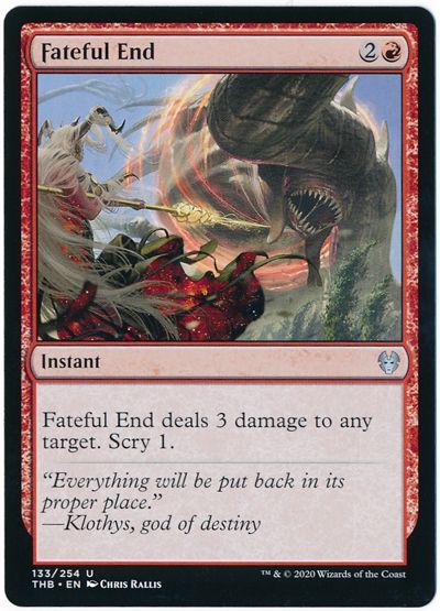 運命的結末 Fateful End 英語版 アンコモン マジック ザ ギャザリング買取ならカーナベル