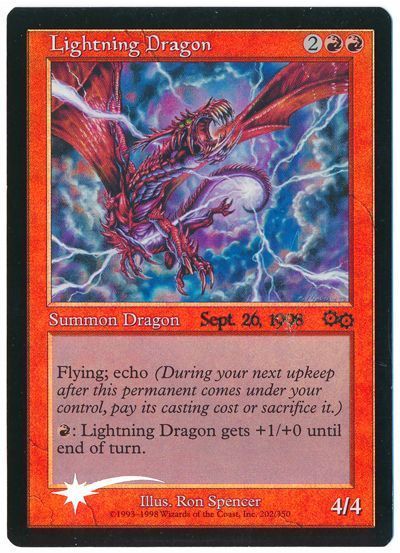 MTG Lightning Dragon foil サイン付き　稲妻のドラゴン