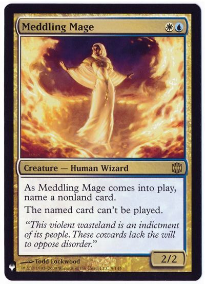 翻弄する魔道士 Meddling Mage 英語版 Mb1 Mtg 限定カード は レア カーナベル