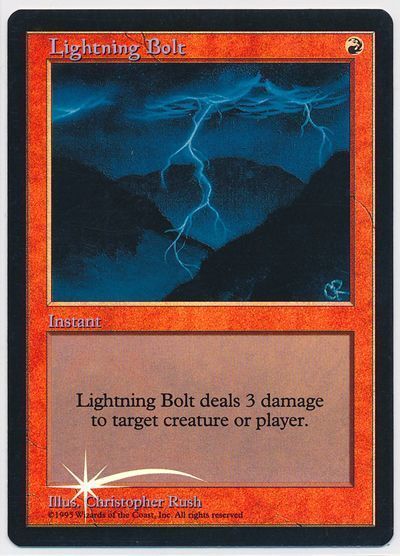 MTG 【Foil/英】稲妻/Lightning Bolt (ジャッジ褒賞)[旧枠プロモ]-