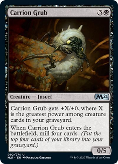 屍肉地虫 Carrion Grub 英語版 Mtg M21 アンコ カーナベル
