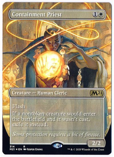 封じ込める僧侶 Containment Priest 英語版 M21 拡張アート Mtg 限定カード は Foil カーナベル
