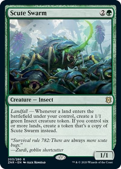 硬鎧の大群 Scute Swarm 英語版 Mtg Znr レア カーナベル