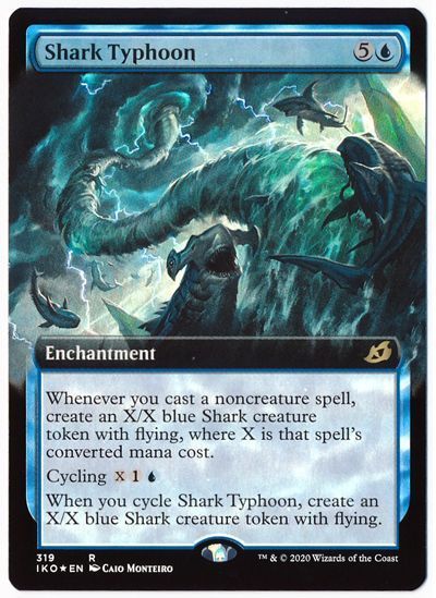 MTG】 サメ台風/Shark Typhoon(英語版)【IKO/拡張アート版】 （FOIL 