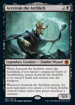 MTG アーチリッチ、アサーラック AFR ロシア語 2枚 アーチリッチ、アサーラック/Acererak the Archlich《日本語