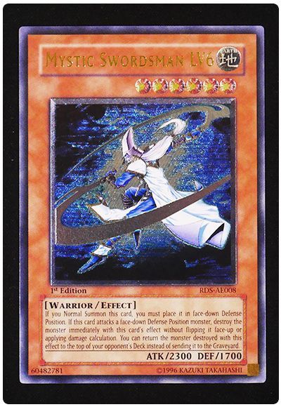 遊戯王 ミスティックソードマンlv6 レリーフ 1st 英語 米版