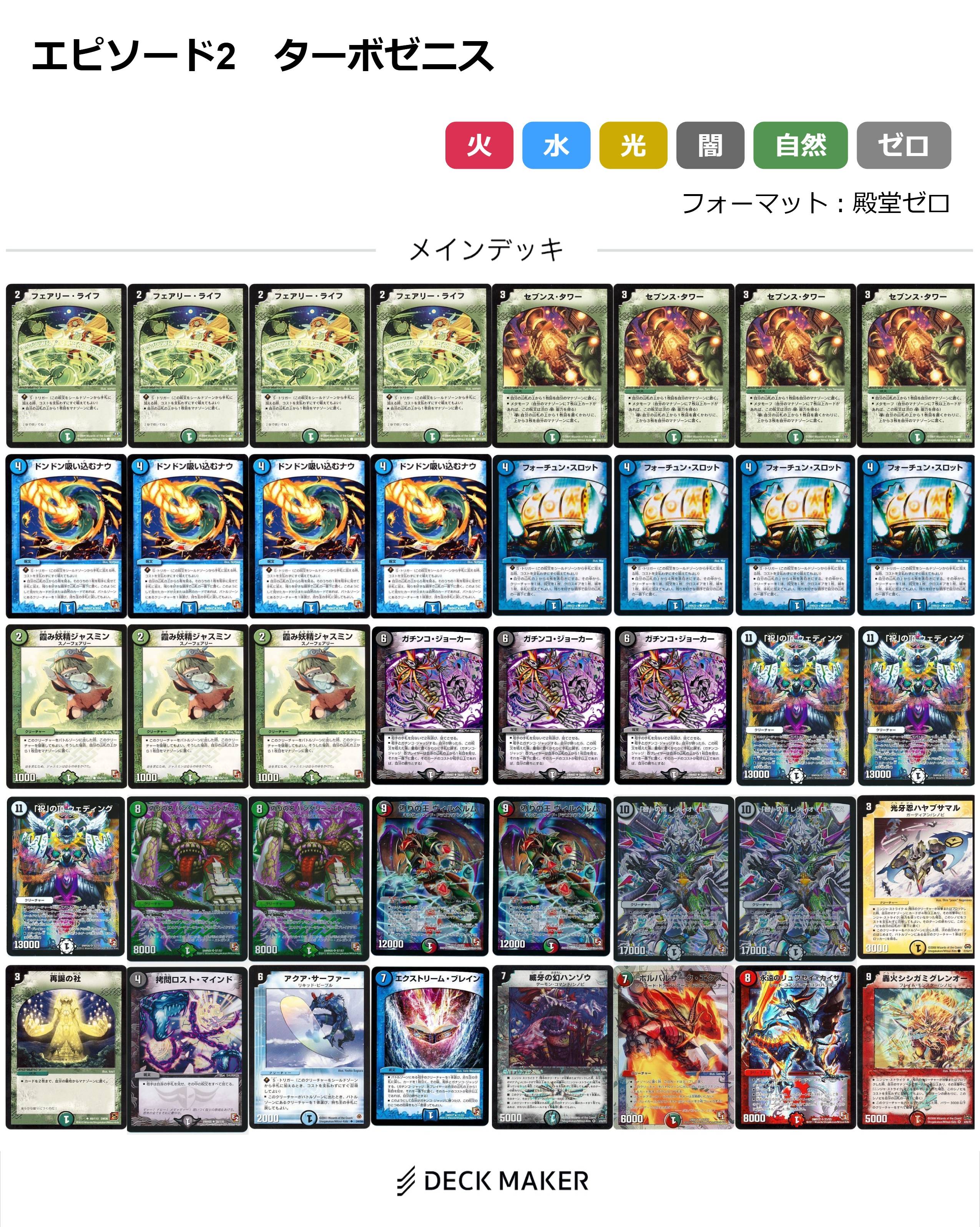 【40枚デッキ販売】ターボゼニス E2